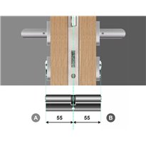 Wkładka z bezpiecznym sprzęgłem Gerda Velar 55/55 System Master Key