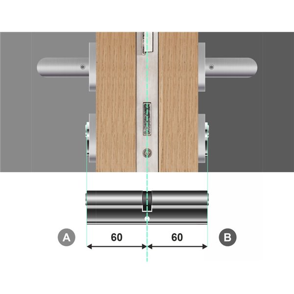 Wkładka z bezpiecznym sprzęgłem Gerda Velar 60/60 System Master Key