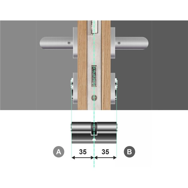 Wkładka bębenkowa dwustronna Gerda Velar Pro 35/35 System Master Key