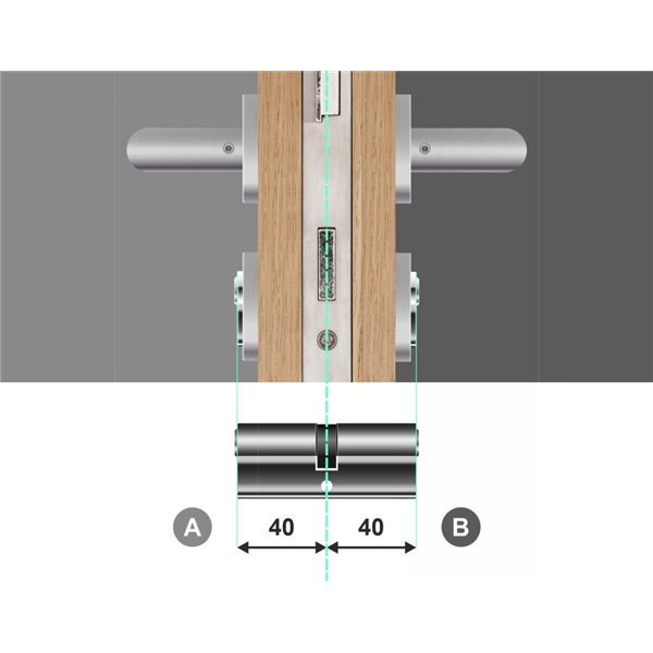 Wkładka bębenkowa dwustronna Gerda Velar Pro 40/40 System Master Key