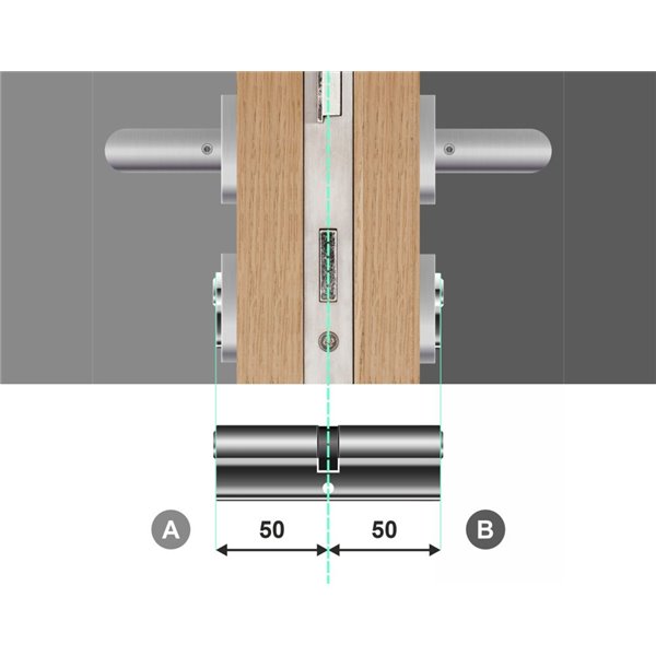 Wkładka bębenkowa dwustronna Gerda Velar Pro 50/50 System Master Key