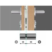 Wkładka bębenkowa dwustronna Gerda Velar Pro 35/55 System Master Key