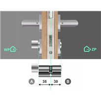 Wkładka bębenkowa z gałką Gerda Velar Pro 35G/30 System Master Key