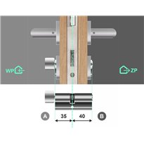 Wkładka bębenkowa z gałką i zębatką Gerda Velar Pro 35G/40 System Master Key
