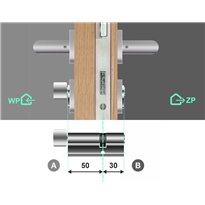 Wkładka bębenkowa z gałką i zębatką Gerda Velar Pro 50G/30 System Master Key