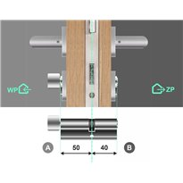 Wkładka bębenkowa z gałką i zębatką Gerda Velar Pro 50G/40 System Master Key