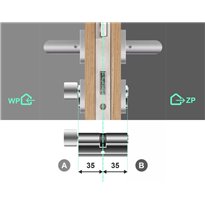 Wkładka bębenkowa z gałką i zębatką Gerda Velar Pro 35G/35 System Master Key