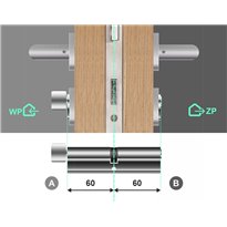 Wkładka bębenkowa z gałką i zębatką Gerda Velar Pro 60G/60 System Master Key