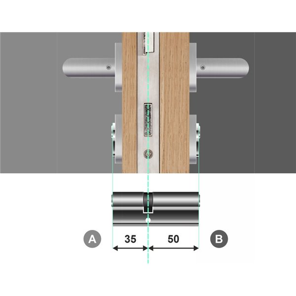 Wkładka z bezpiecznym sprzęgłem Gerda Velar Pro 35/50 System Master Key