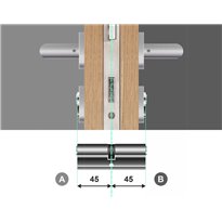 Wkładka z bezpiecznym sprzęgłem Gerda Velar Pro 45/45 System Master Key