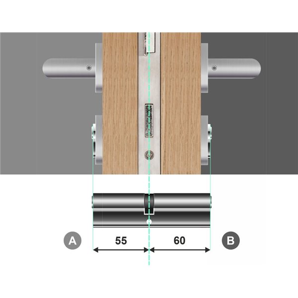 Wkładka z bezpiecznym sprzęgłem Gerda Velar Pro 55/60 System Master Key