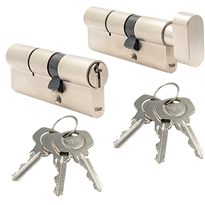 Komplet wkładek YALE 500 45/50 + 50G/45 system jednego klucza