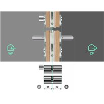 Komplet wkładek YALE 500 35/40 + 35G/40 system jednego klucza