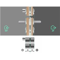 Komplet wkładek YALE 500 30/35 + 35G/30 system jednego klucza