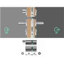 Komplet wkładek YALE 500 30/45 + 45G/30 system jednego klucza