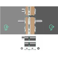 Komplet wkładek YALE 500 35/50 + 35G/50 system jednego klucza