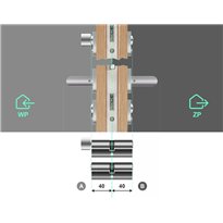 Komplet wkładek YALE 500 40/40 + 40G/40 system jednego klucza