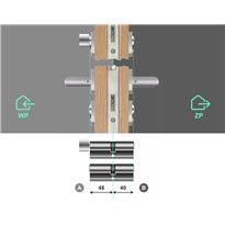 Komplet wkładek YALE 500 40/45 + 45G/40 system jednego klucza