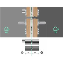 Komplet wkładek YALE 500 45/50 + 45G/50 system jednego klucza