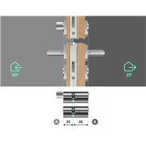 Komplet wkładek YALE 600 30/45 + 30G/45 system jednego klucza