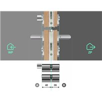 Komplet wkładek YALE 600 35/40 + 40G/35 system jednego klucza