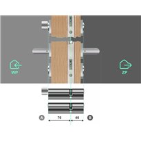 Komplet wkładek YALE 600 40/70 + 70G/40 system jednego klucza