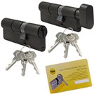 Komplet wkładek YALE 600 30/35 + 35G/30 system jednego klucza