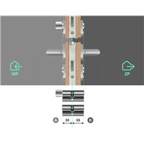 Komplet wkładek YALE 600 30/35 + 30G/35 system jednego klucza
