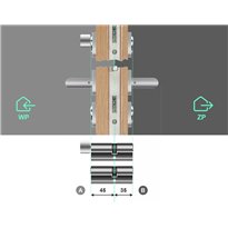 Komplet wkładek YALE 600 35/45 + 45G/35 system jednego klucza
