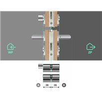 Komplet wkładek YALE 600 35/35 + 35G/35 system jednego klucza