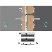 Komplet wkładek YALE 600 40/70 + 40G/70 system jednego klucza