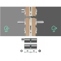 Komplet wkładek YALE 600 45/45 + 45G/45 system jednego klucza