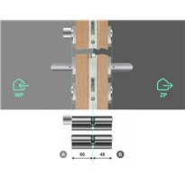 Komplet wkładek YALE 600 45/50 + 50G/45 system jednego klucza