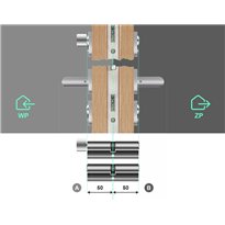 Komplet wkładek YALE 600 50/50 + 50G/50 system jednego klucza
