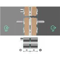 Komplet wkładek YALE 600 50/55 + 50G/55 system jednego klucza