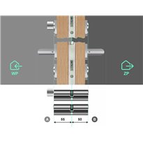 Komplet wkładek YALE 600 50/55 + 55G/50 system jednego klucza