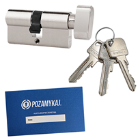 Wkładka bębenkowa z gałką LOB ARES 35G/80 system jednego klucza