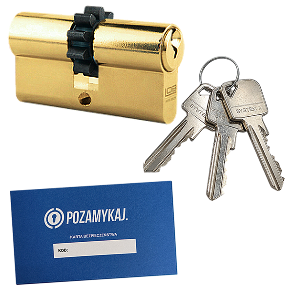 Wkładka bębenkowa z zębatką LOB ARES 45/60 system jednego klucza