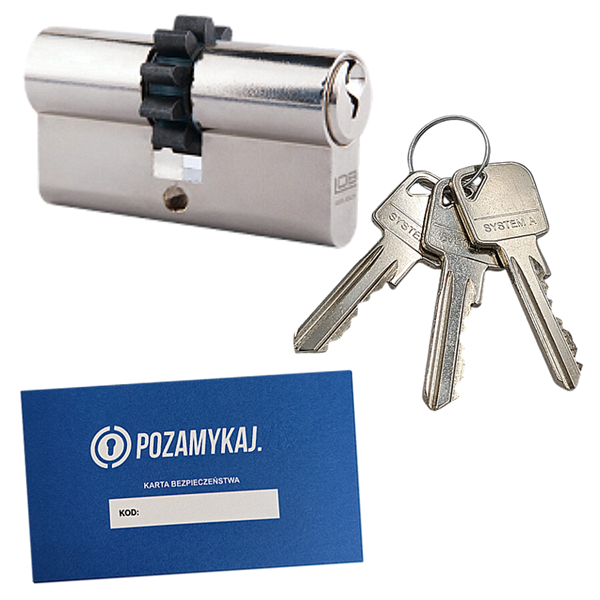 Wkładka bębenkowa z zębatką LOB ARES 35/60 system jednego klucza