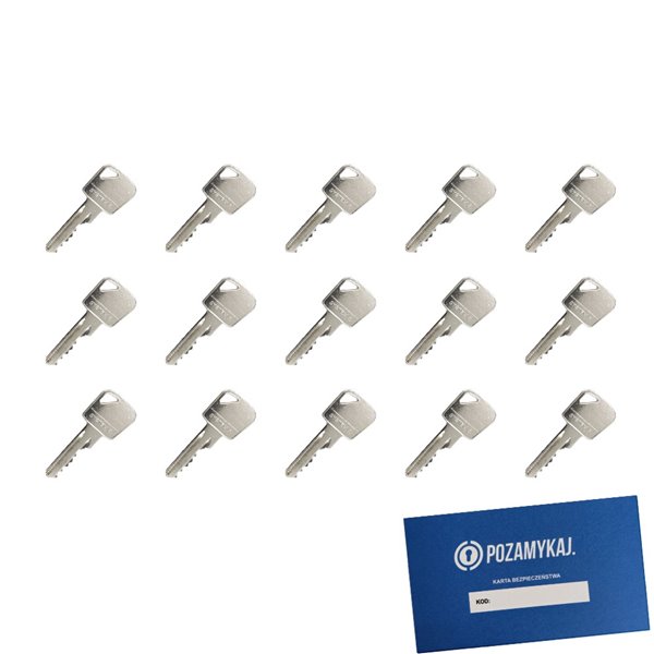 Klucze 15 szt do LOB SYSTEM JEDNEGO KLUCZA A