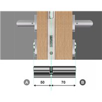 Wkładka bębenkowa 50/70 LOB ARES + 13 kluczy