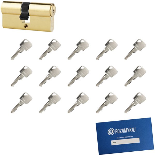 Wkładka bębenkowa 50/70 LOB ARES + 15 kluczy