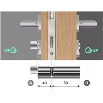 Wkładka bębenkowa 40G/80 LOB ARES + 8 kluczy